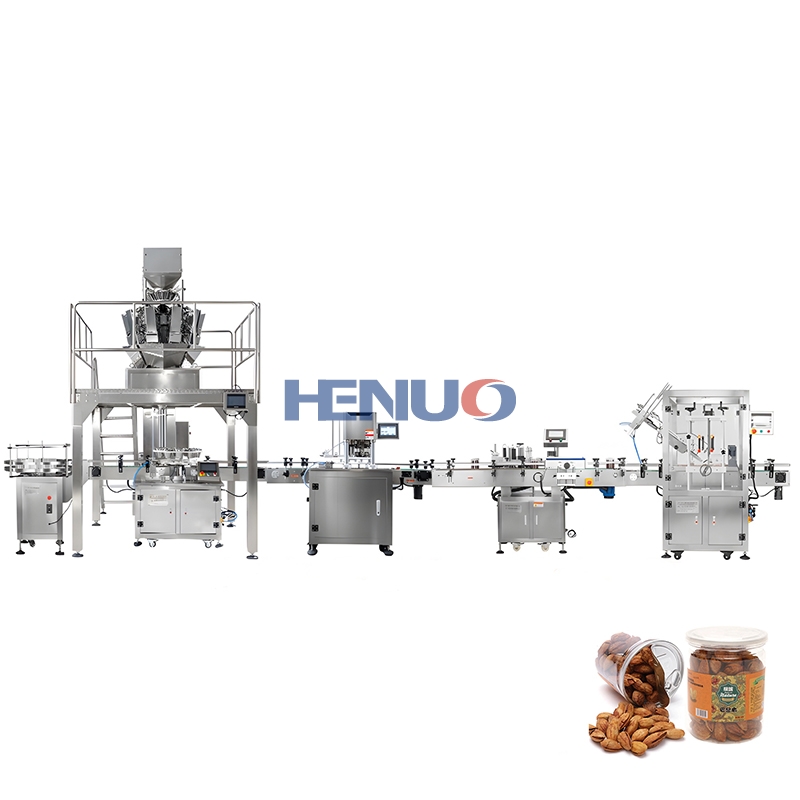 Automatic can filling capping line for granule