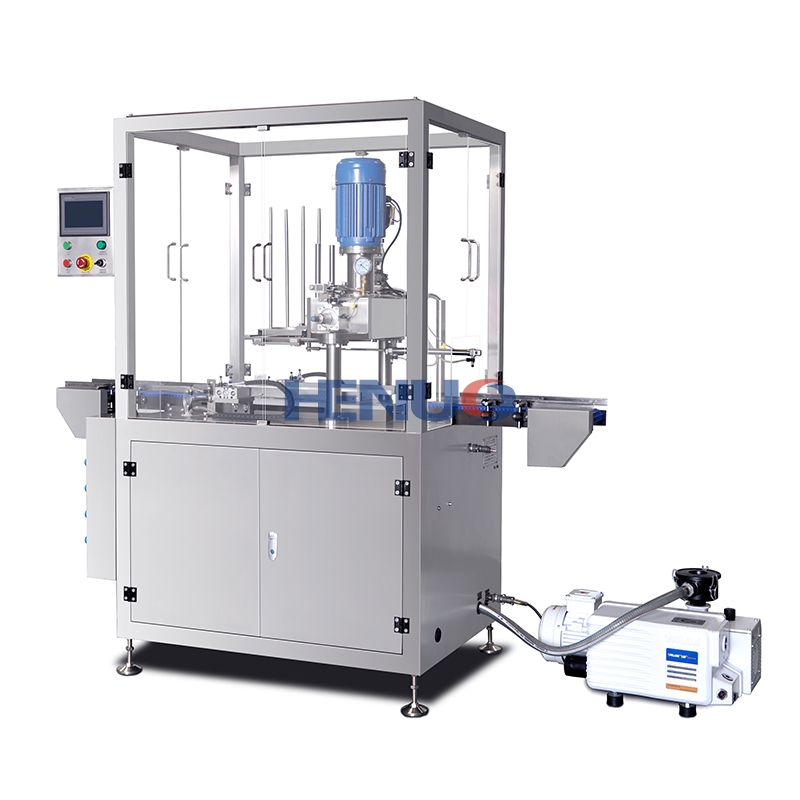 Automatic vacuum can seaming machine