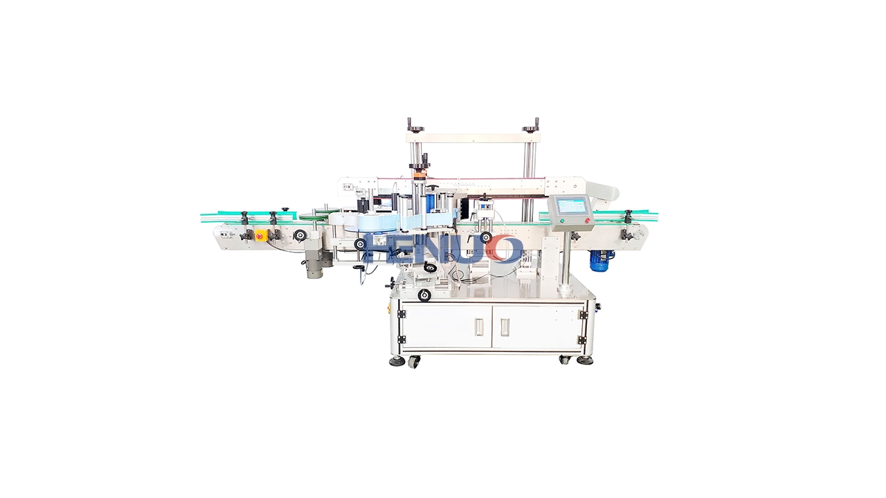 All-in-one machine for both round bottle and double-side labeling