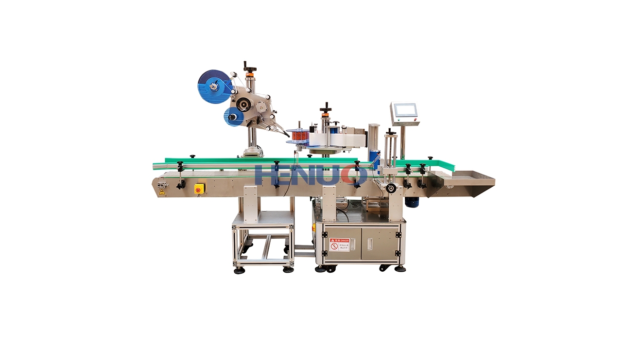 Multifunctional round bottle labeling machine with top side labeling