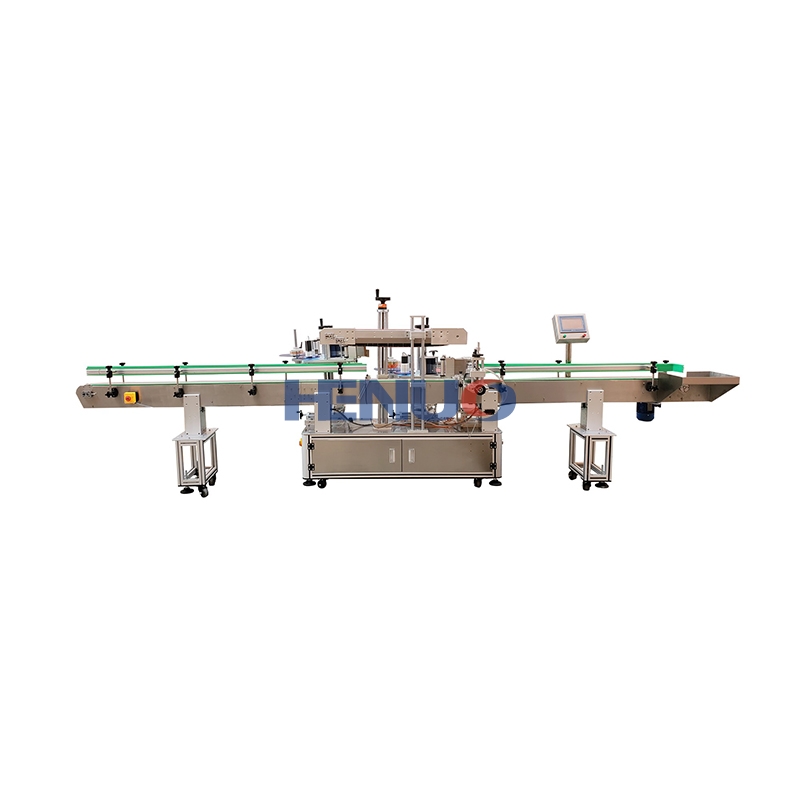 Double head round bottle labeling machine