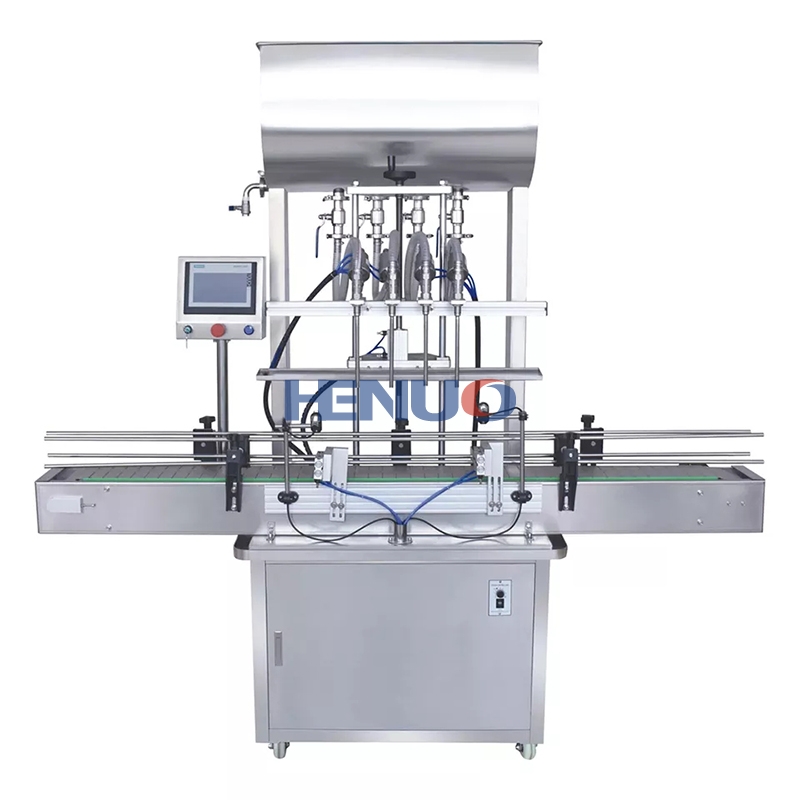 Automatic four nozzle paste filling machine